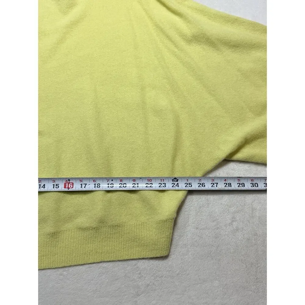 Anthropologie Moth Sz 2X Bat Wing Lime Green Round Neck Bottom Ribbed Sweater